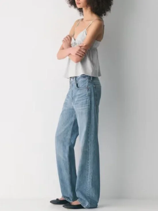 Sunday Best Light Gray Cotton Spaghetti Strap Camisole - Picture 3 of 10